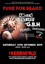 Punk for Beano - The Underworld, Camden, London 12.10.19
